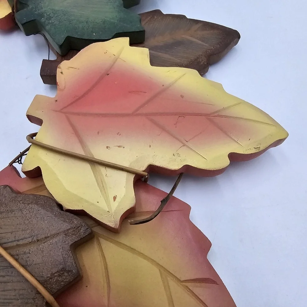 Fall Wreath Autumn Leaf Leaves Wall Door Hanging Farmhouse Country Cottage 14.5